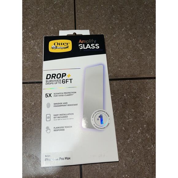 NEW OTTER BOX AMPLIFY GLASS SCREEN PROTECTOR IPHONE 14 PRO Max New In Box - Picture 1 of 2